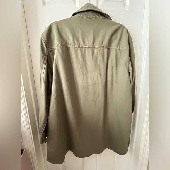 Loft Olive Green Shacket with breast pockets and side pockets, size XL, NWT - Picture 2 of 4